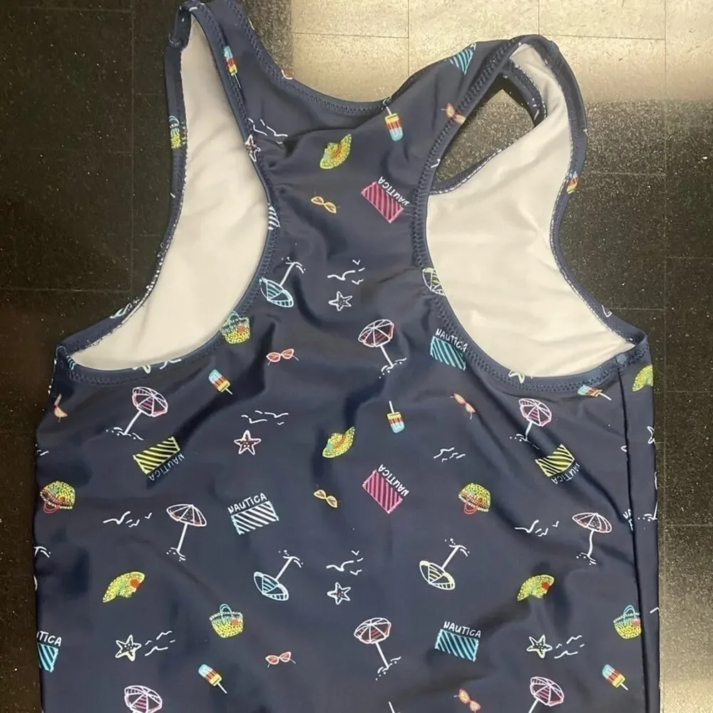 NAUTICA GIRLS TWO PIECE SWIMWEAR SIZE L (12-14)